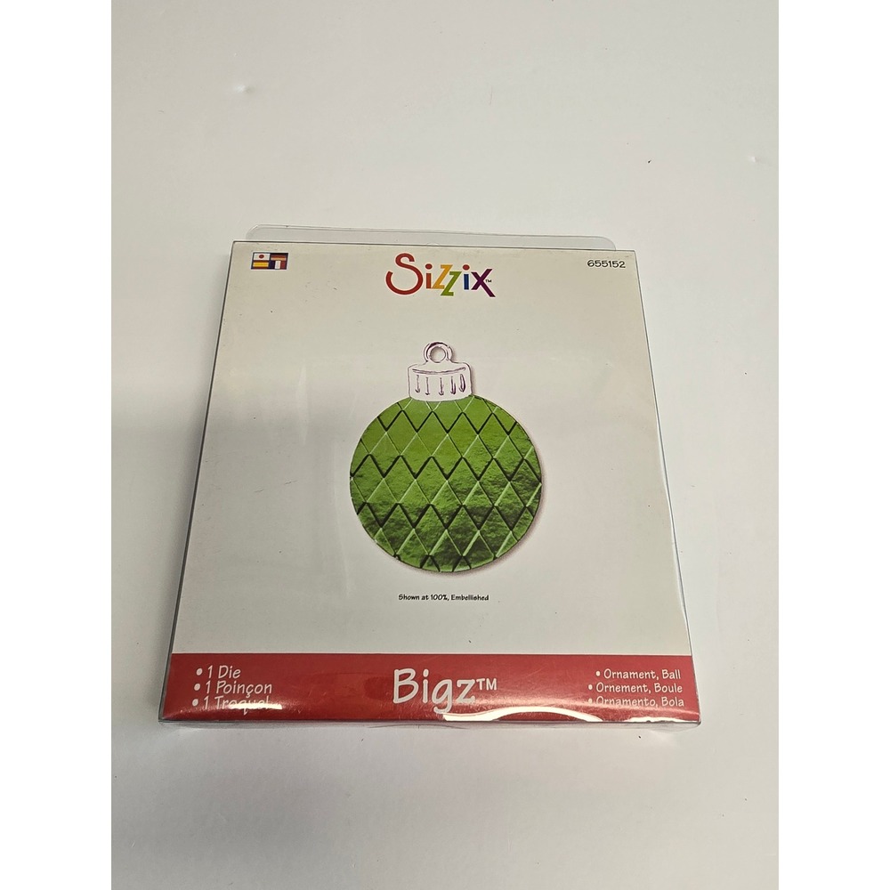 Sizzix Bigz Die‎ Ornament Ball 655152 Christmas Holiday Crafting Steel Rule Die